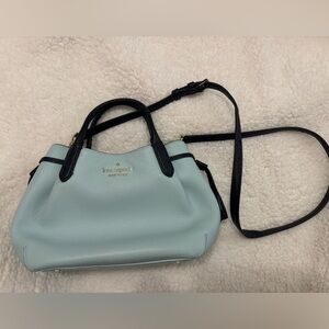 Kate Spade Light Blue and Navy Blue Dumpling Hand and crossbody Bag